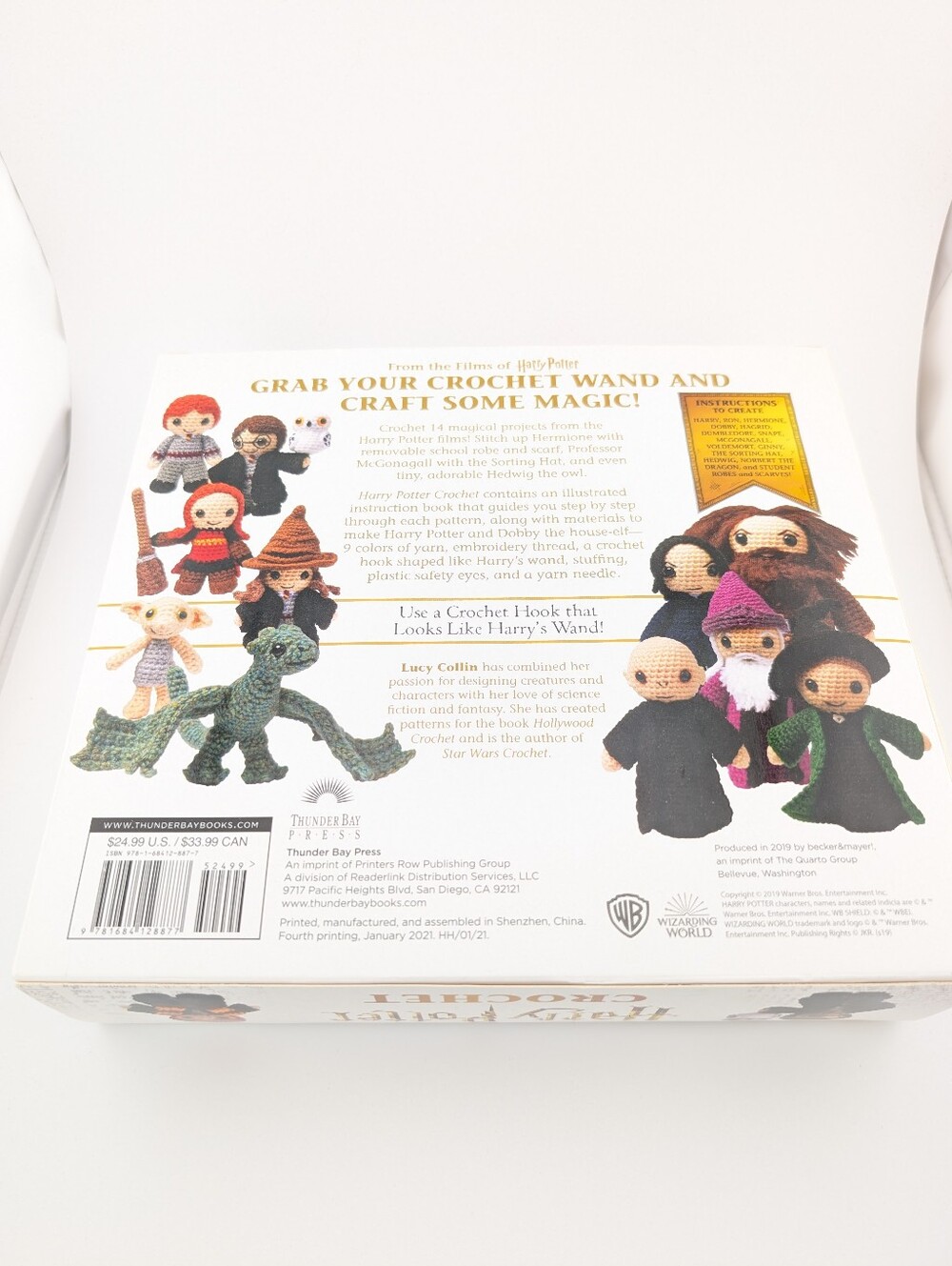 NWT Harry Potter Crochet Set - Yarn, Wand Hook, & Instructions NIB New Craft Kit - Picture 4 of 7